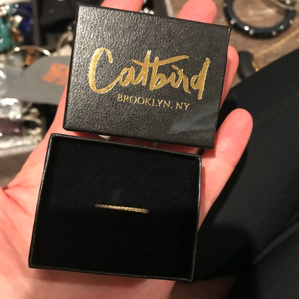 Catbird gold stacker ring